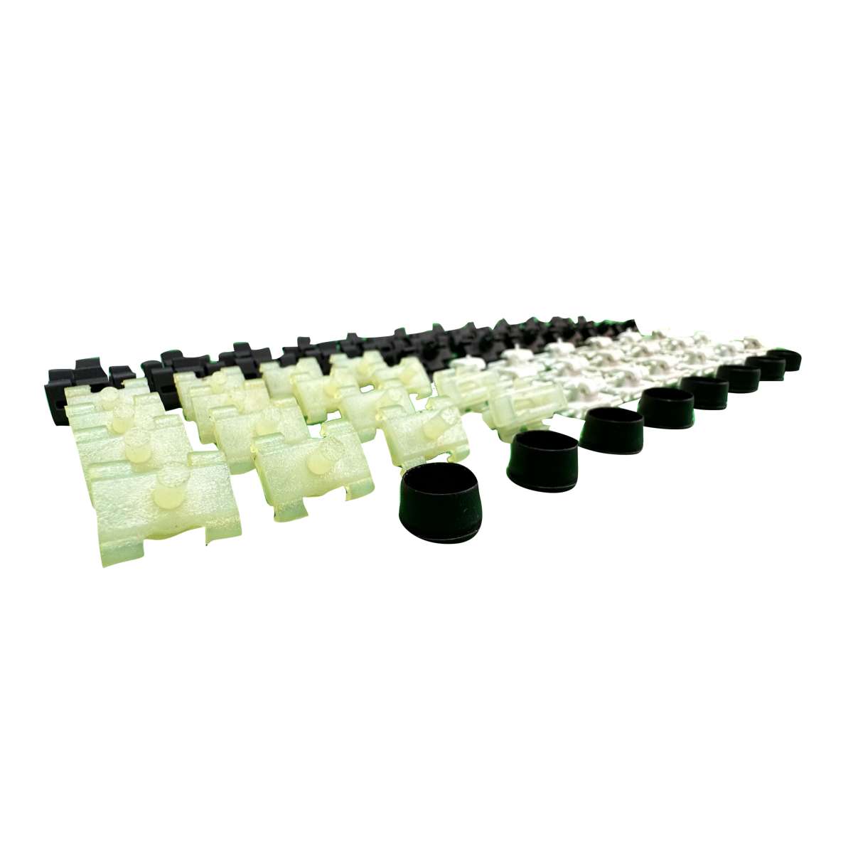 LST 10x Roof Rail Trim Rain Gutter Clips For Mercedes Benz 190 W201 - Black/White/Green