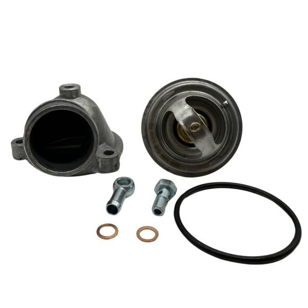 Set of thermostat housing with attachment kit M103 M104 engines (for Mercedes W124 and etc.)