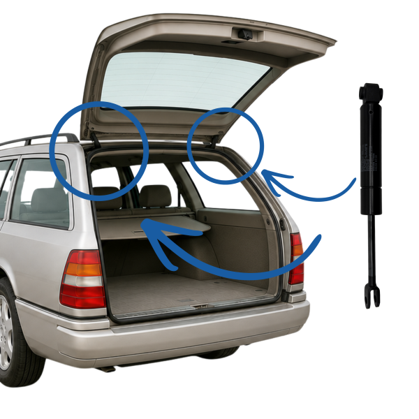 Tailgate Damper (Gas Spring) (for Mercedes S124 E-Class Estate)